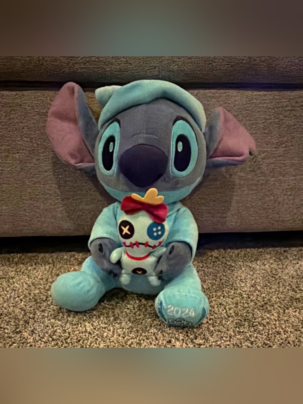 Disney Stitch Plush Toy in Light Blue - Collectible Kids Toy official 626 day
